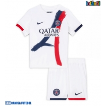 Camisa de Futebol Paris Saint-Germain Equipamento Secundário Infantil 2025-26 Manga Curta (+ Calças curtas)